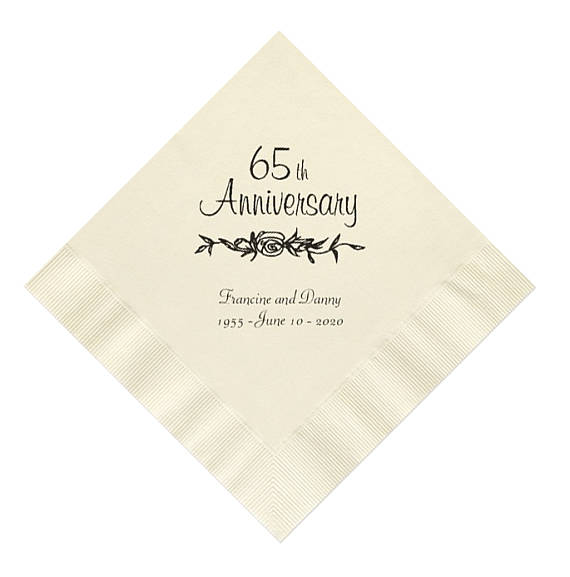 65th Anniversary Napkin