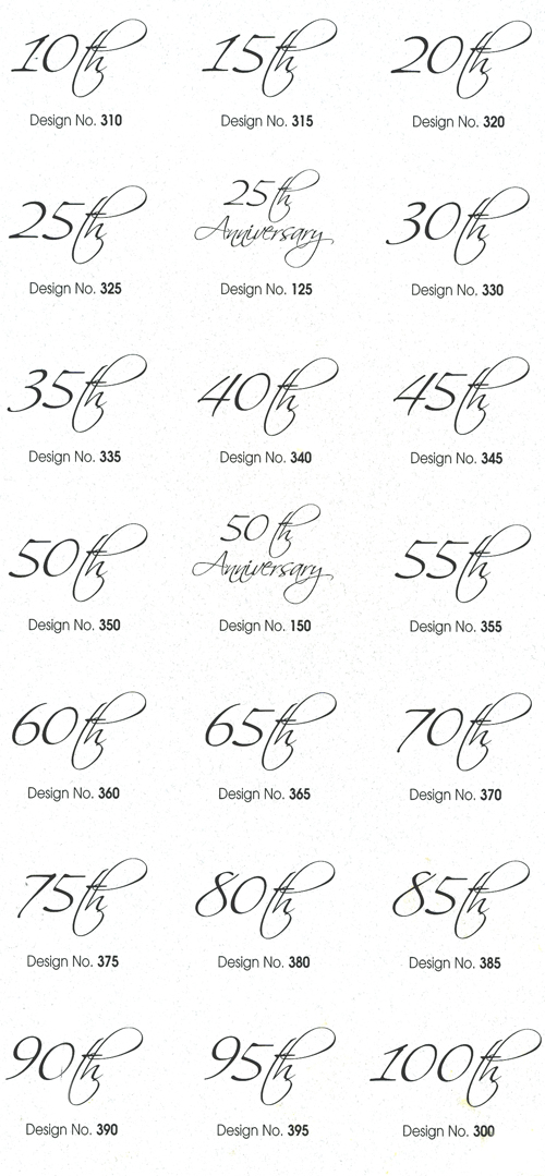 50th Anniversary Designs