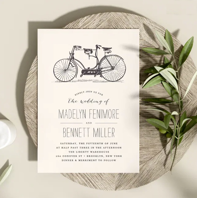 Bicycle Wedding Invitations