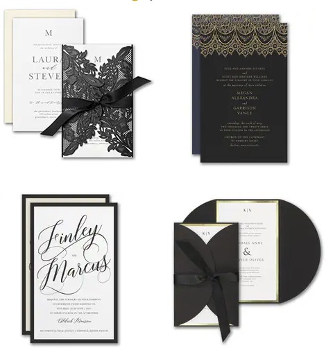 Black Wedding Invitations