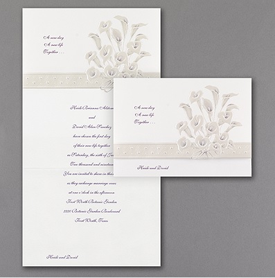 Calla Lily Wedding Invitations with Purple