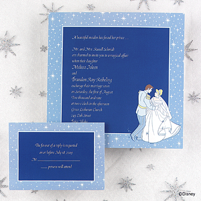 Disney Cinderella Wedding Invitation Cinderella and Prince Charming are 