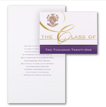 Gold Graduation Invitation