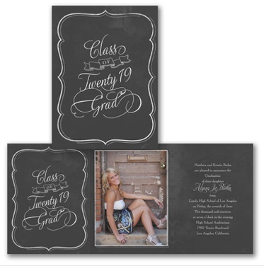 Graduation Invitatoin Black