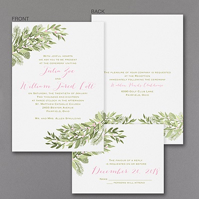 Holly Holiday Party Invitations