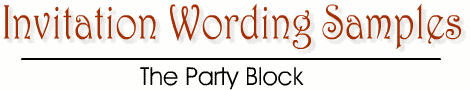 Invitation Wording