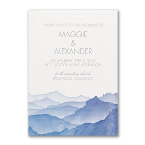 Custom Printed Mountain Wedding Invitations