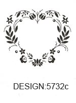 Heart Wedding Napkins with Flowers