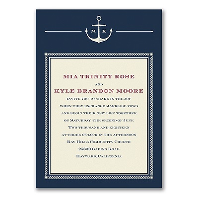 Nautical Wedding Invitations