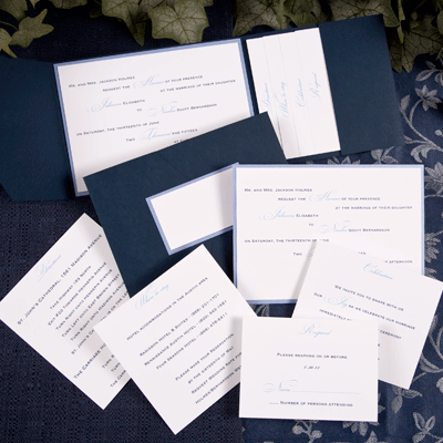 Navy Wedding Invitations