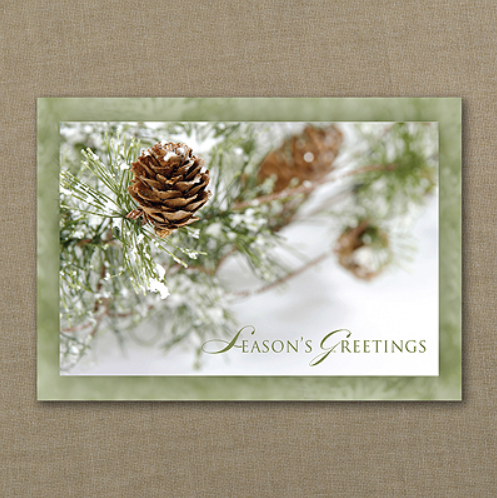 Pinecone Christmas Card