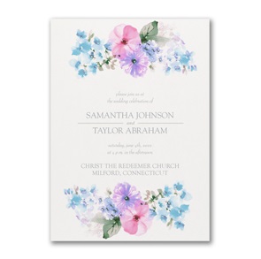 Purple Invitations Exotic Purple Petals Wedding Invitation