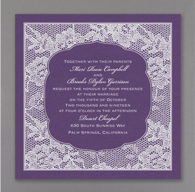 Purple Wedding Invitations