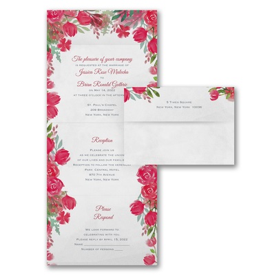 Red Roses Wedding Invitations