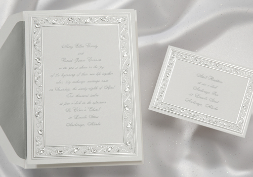 Silver Calla Lily Invitations