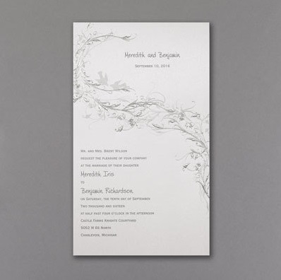 Silver Wedding Invitations