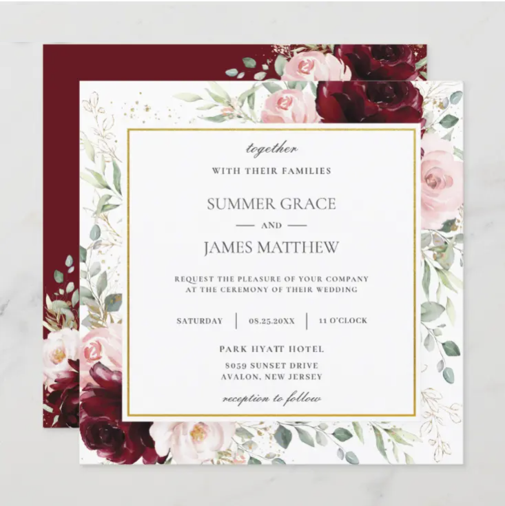 Square Wedding Invitations