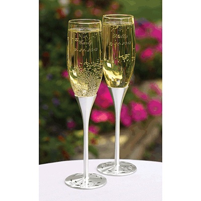 Champagne toasting glasses