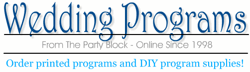 Wedding Ceremony Programs