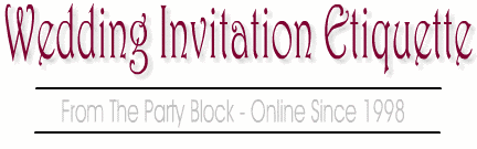 Wedding Invitation Etiquette