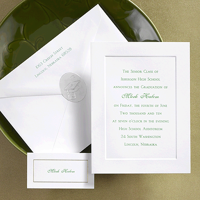 White Graduation Announcements
