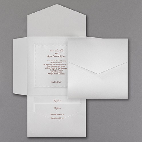 White Square Wedding Invitation
