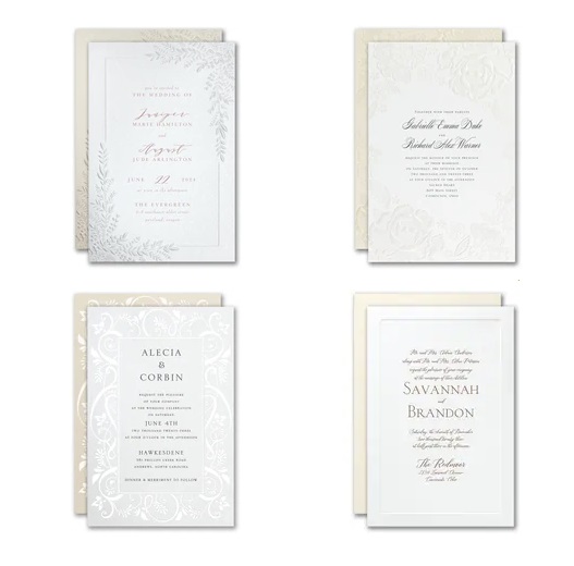 White Wedding Invitations